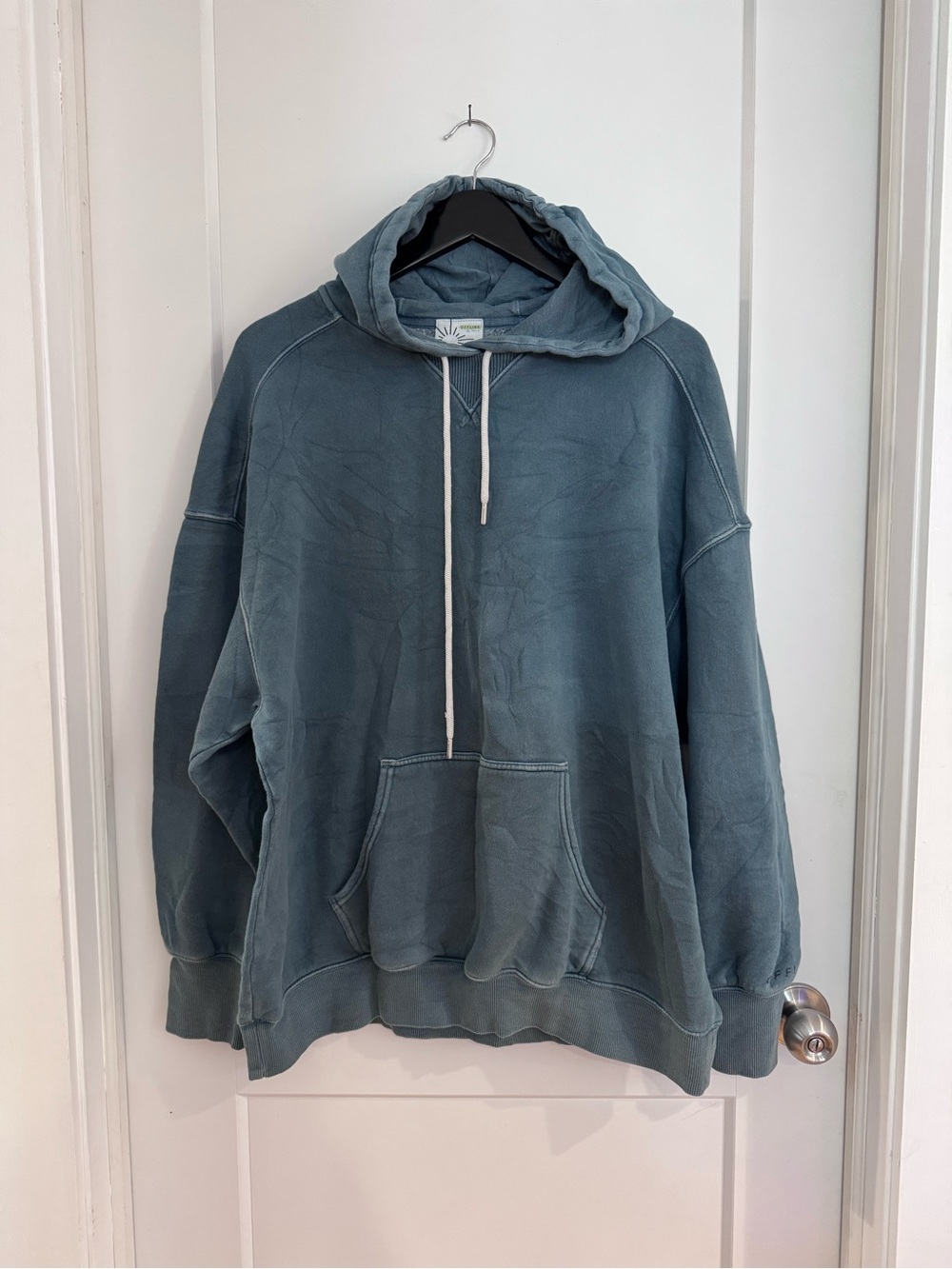 Aerie Pullover Hoodie in Teal Blue